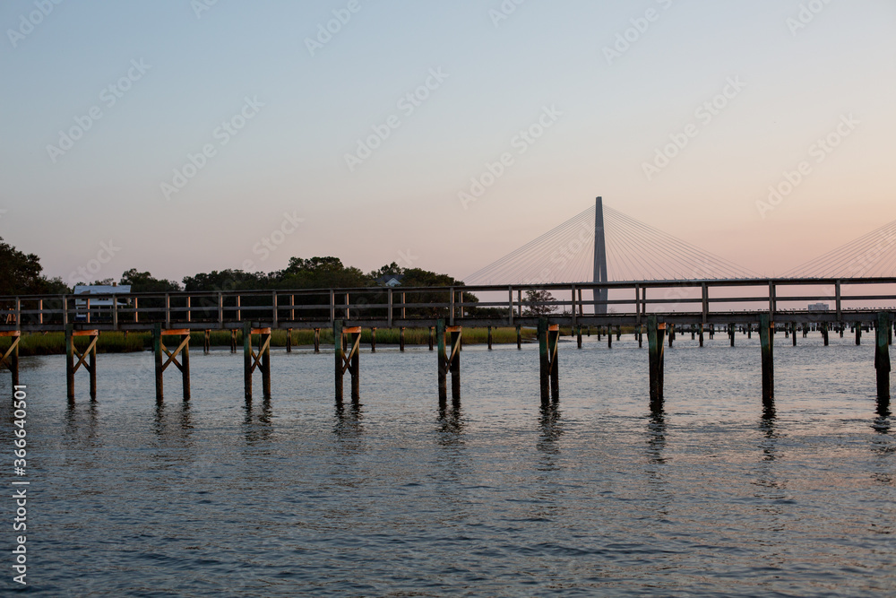 pier at dusk