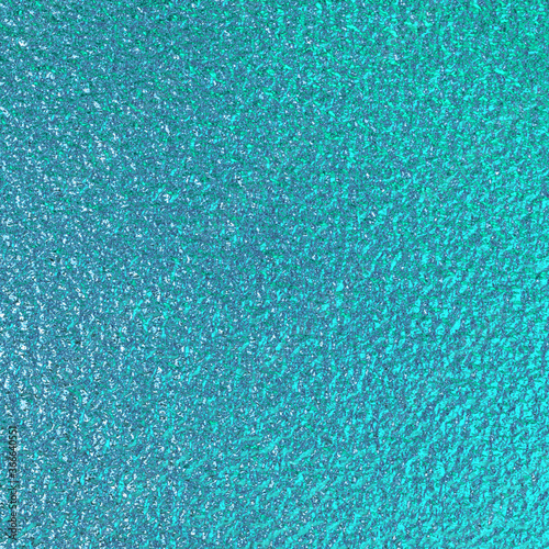 Teal green blue foil paper texture background.