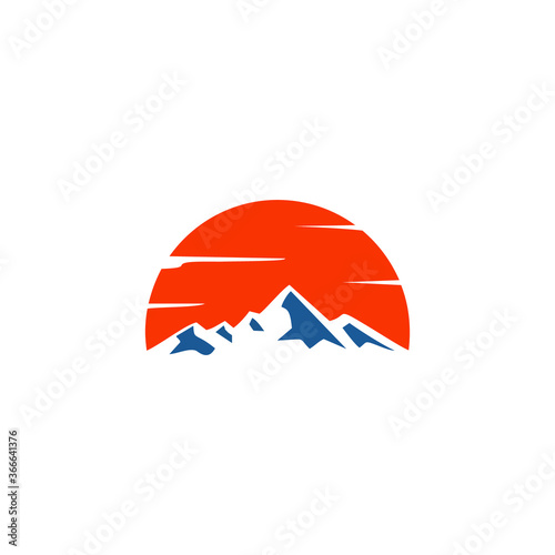 Mountain logo - vector logo template illustration. Outdoor adventure creative badge sign. Graphic design element