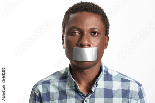 Sad African-American man wi...