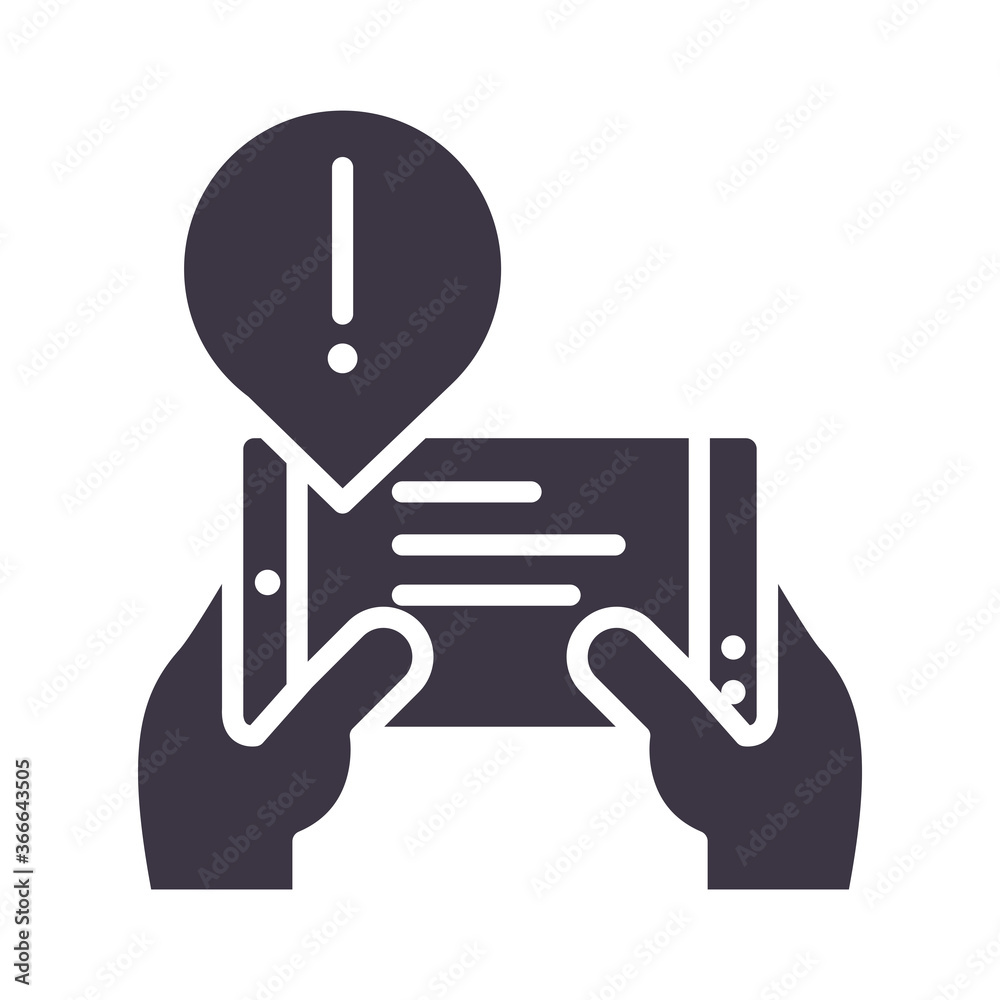 hands with smartphone chatting device technology silhouette style design icon