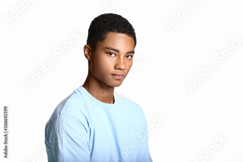 Sad African-American teenag...