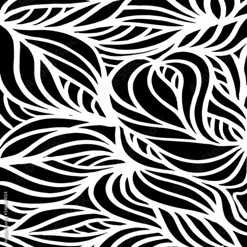 White and black vector. Grunge background. Abstract brush pattern.