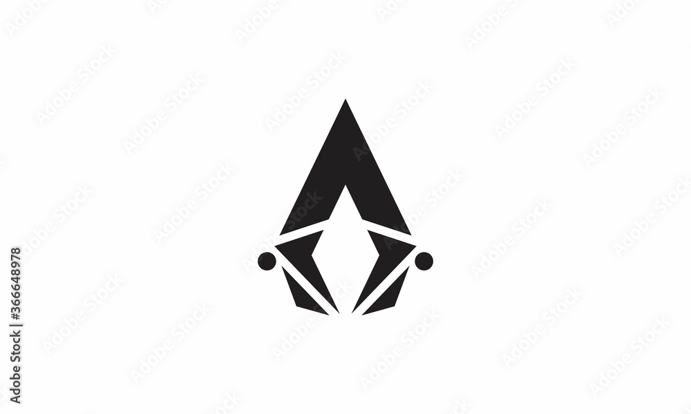 Fototapeta premium letter A logo supported by 2 people