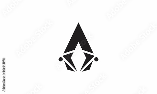 letter A logo supported by 2 people