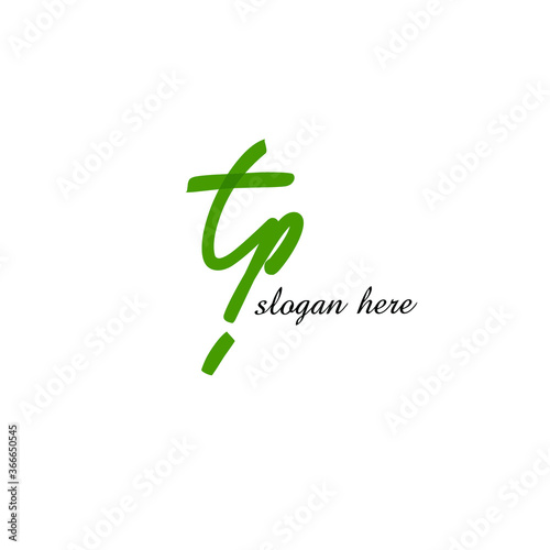 Tp Initial handwriting logo vector