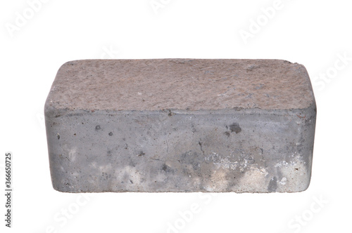 concrete brick isolated on white background