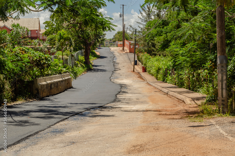 Half Road Repair With Asphalted Concrete