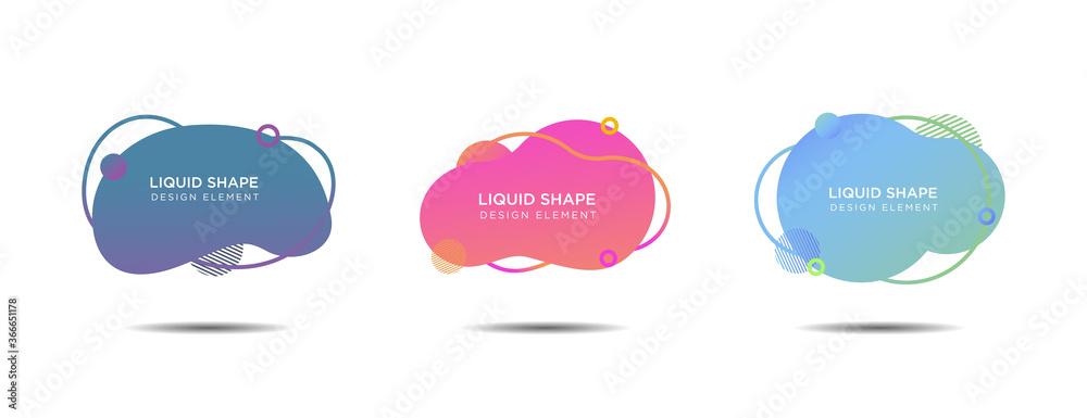 abstract liquid shape design element
