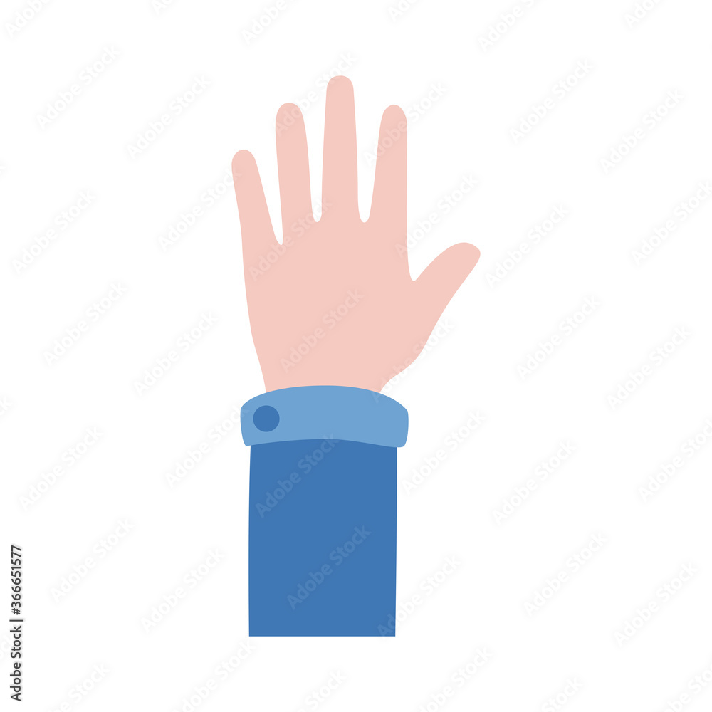 hand human up flat style icon