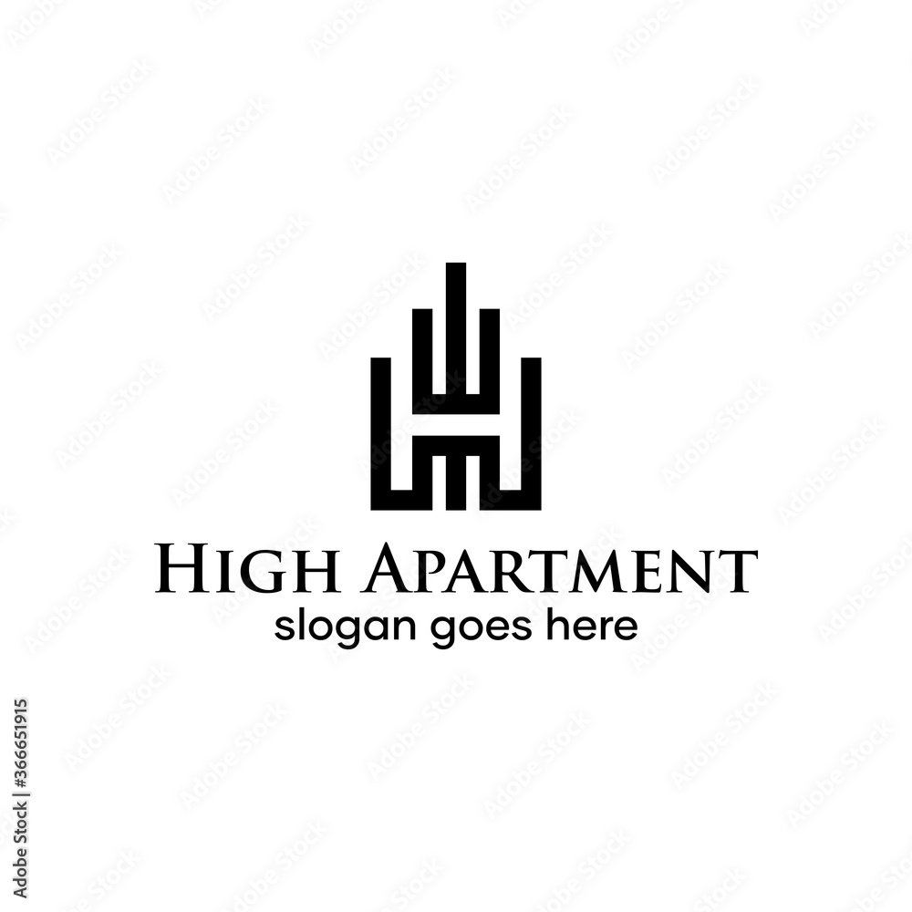 High H Apartment and Real Estate Logo Design