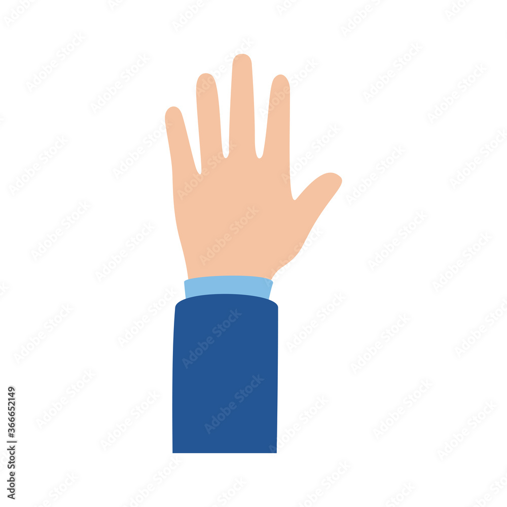 hand human up flat style icon