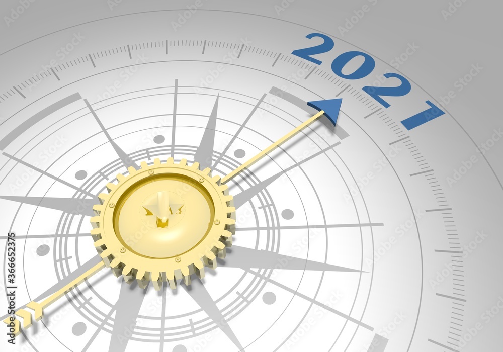 New Year greeting card template. 2021 year number. 3D rendering. New Year greeting card template. 2021 year number. 3D rendering.