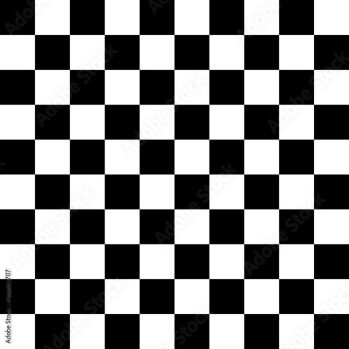Black and white squares seamless pattern.Checkered flag. Vector illustration.
