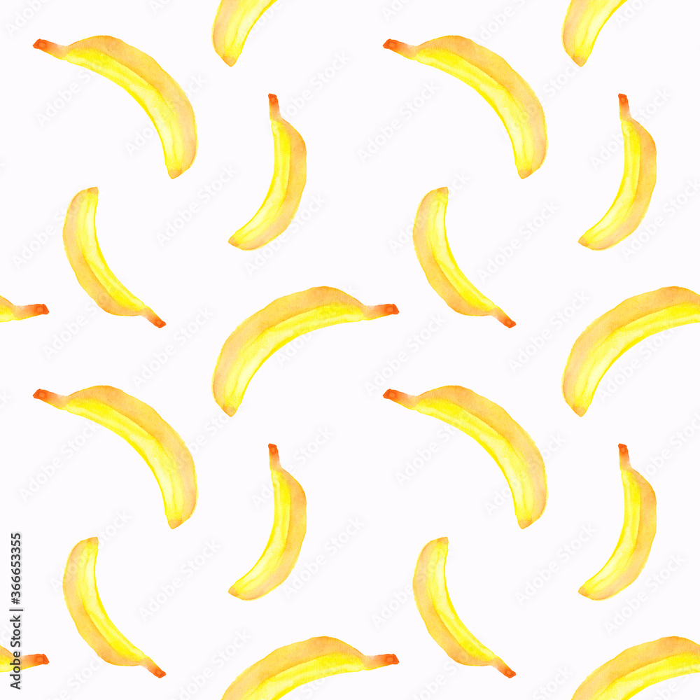 Fruit bananas. Seamless pattern on a white background. Fruit bananas. Seamless pattern on a white background.