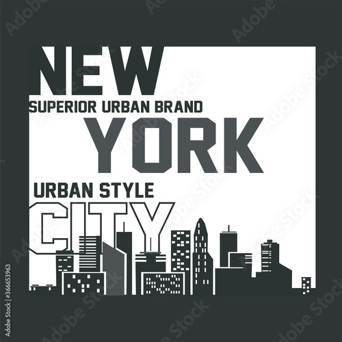 new york city Typography T Shirt Design Graphic Vector Illustration