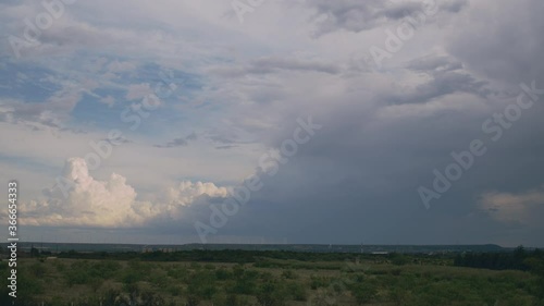 Storm Over Landscape and Town