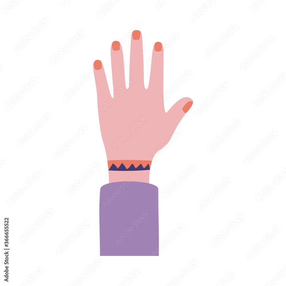 hand human up flat style icon