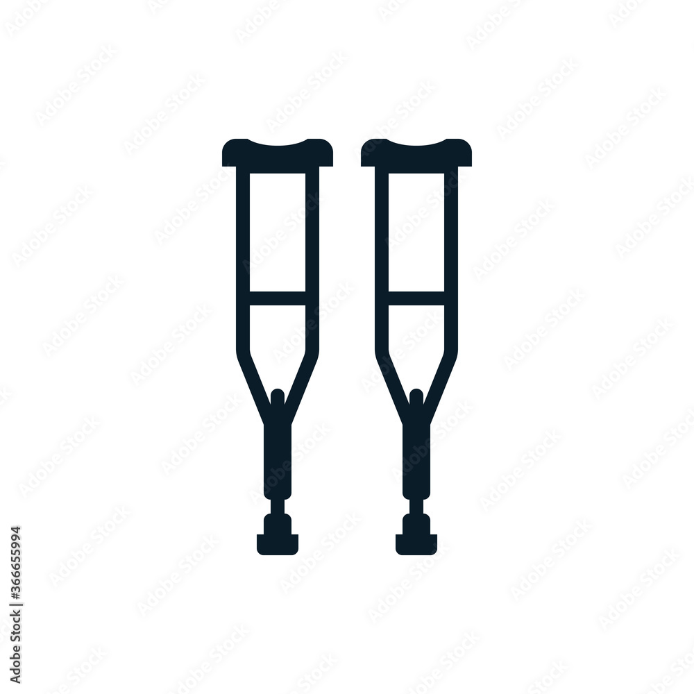 Crutch outline icons. Vector illustration. Editable stroke. Isolated icon suitable for web, infographics, interface and apps. Crutch outline icons. Vector illustration. Editable stroke. Isolated icon suitable for web, infographics, interface and apps.