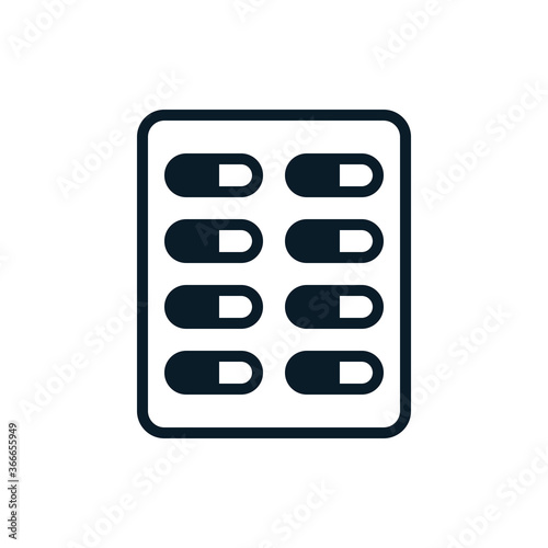 Pills outline icons. Vector illustration. Editable stroke. Isolated icon suitable for web, infographics, interface and apps. © acehonghin