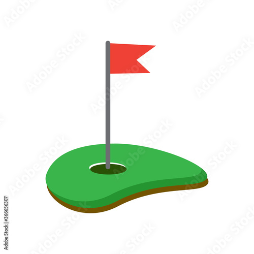 Golf hole icon design. isolated on white background