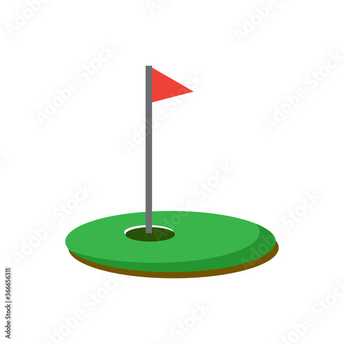 Golf hole icon design. isolated on white background