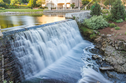 Menomonee Falls Waterfall Near Sunset photo