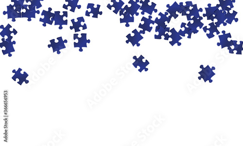 Tableau sur toile Business tickler jigsaw puzzle dark blue parts
