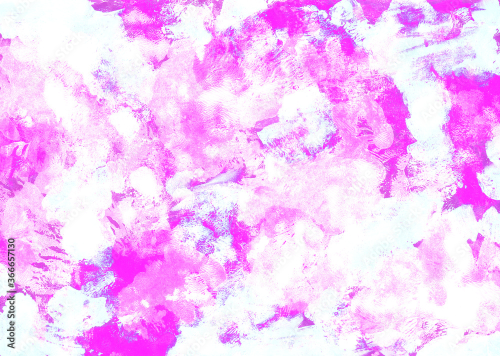 Pink and White Abstract Watercolor Hand Painted Grunge Background