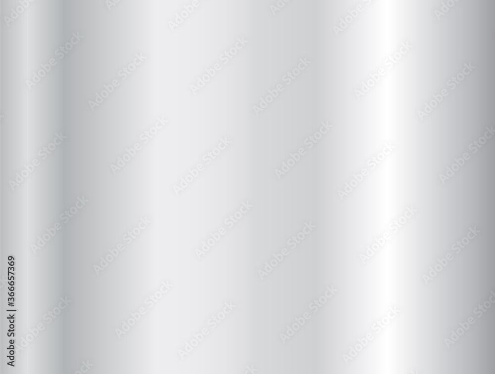Silver gradient background texture metallic vector illustration. Realistic abstract design seamless for frame, ribbon, banner, web, coin and label. Elegant light and shine template