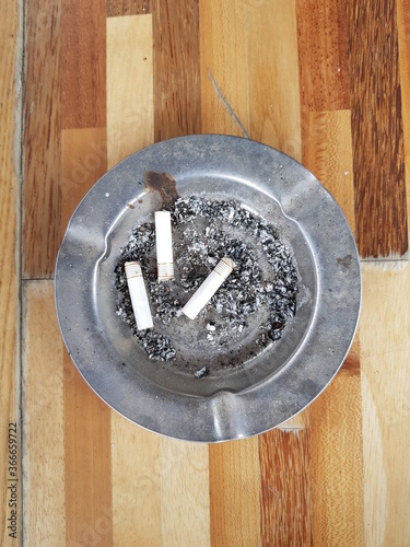 Ashtray With Ashes and Cigarettes