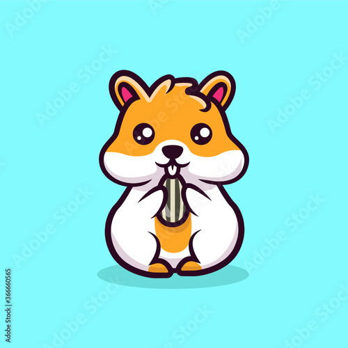 Cute little hamster mascot design