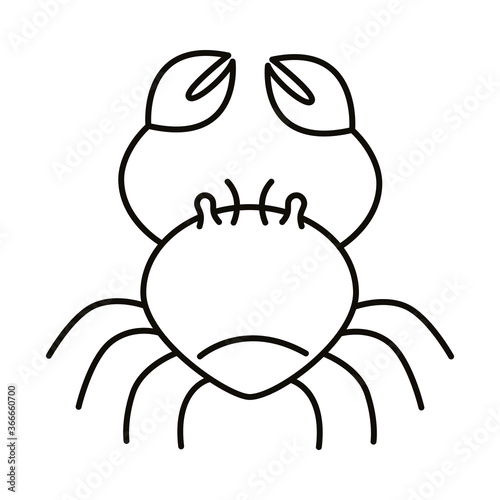 cancer zodiac sign line style icon