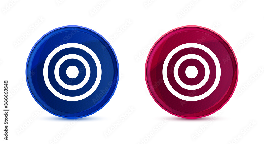 Target icon silky round button set illustration Target icon silky round button set illustration