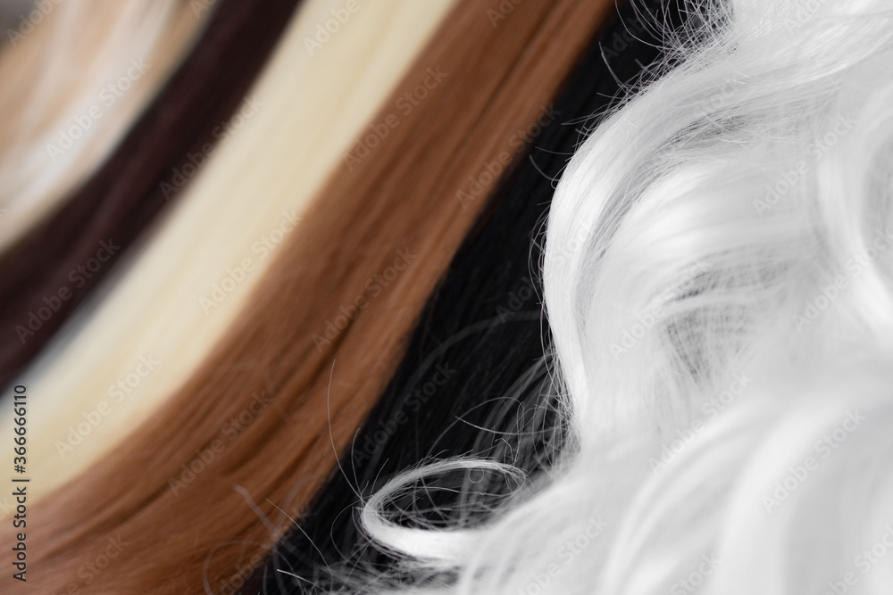 Φωτογραφία Care for different types of hair and hair color: blond, red, brown, dark, straight and curly hair