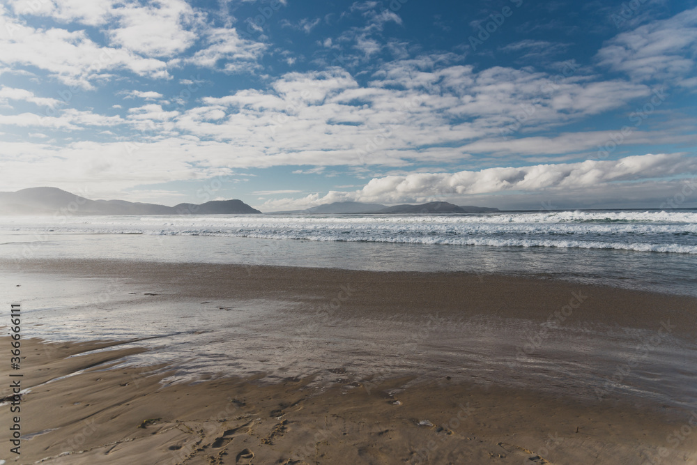 pristine untouched Australian beach in Marion Bay in Tasmania with no people pristine untouched Australian beach in Marion Bay in Tasmania with no people