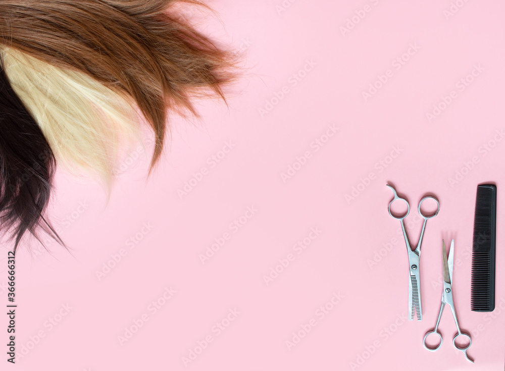 Φωτογραφία Care for different types of hair and hair color: blond, red, brown, dark, straight and curly hair