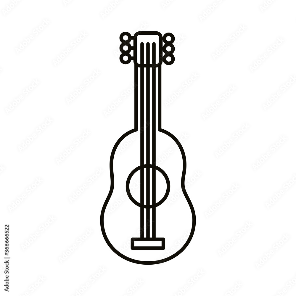 guitar instrument line style icon guitar instrument line style icon