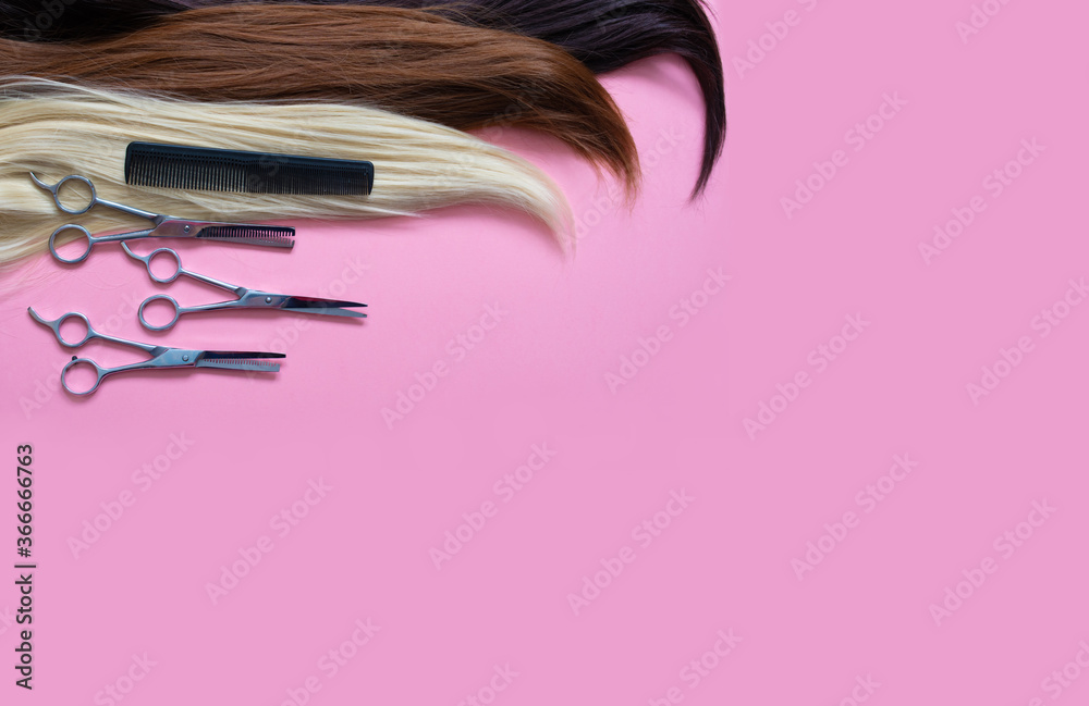 Φωτογραφία Care for different types of hair and hair color: blond, red, brown, dark, straight and curly hair