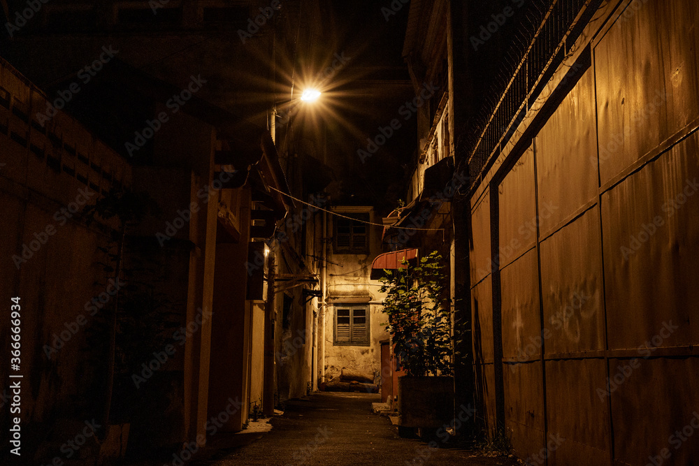 narrow street in the old town