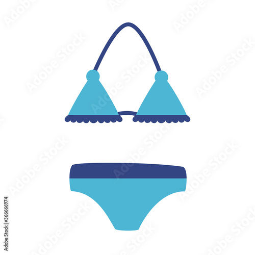 bikiny swim suit flat style icon