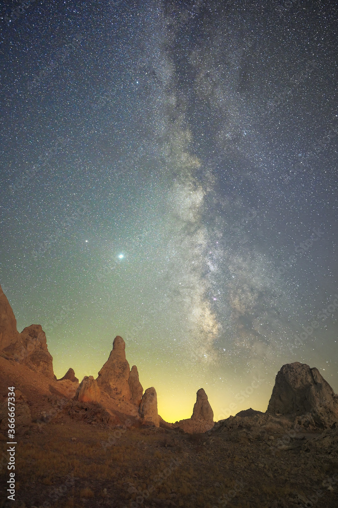 Milky Way Galaxy in the desert