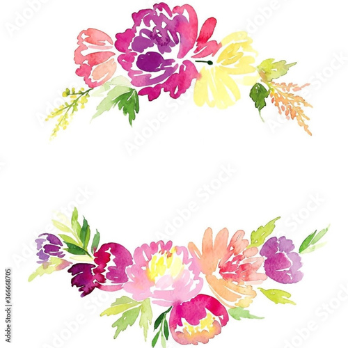 Fototapeta Naklejka Na Ścianę i Meble -  pink flowers frame