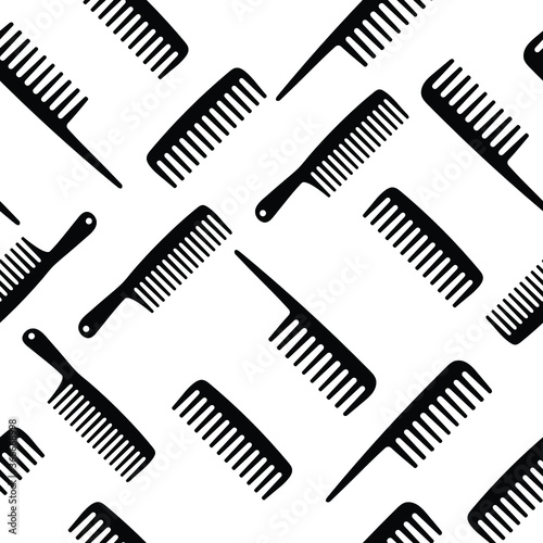 seamless pattern with comb
