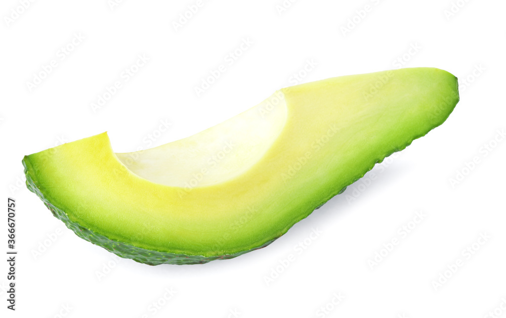 fresh sliced avocado isolated on white background. fresh sliced avocado isolated on white background.