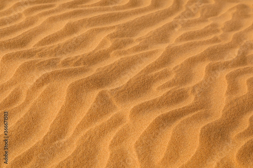 Close up of the structure of red sand dunes south of Riyadh in Saudi Arabia