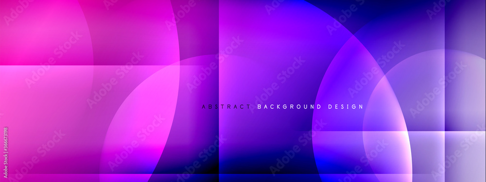 Obraz premium Vector abstract background - circle and cross on fluid gradient with shadows and light effects. Techno or business shiny design templates for text