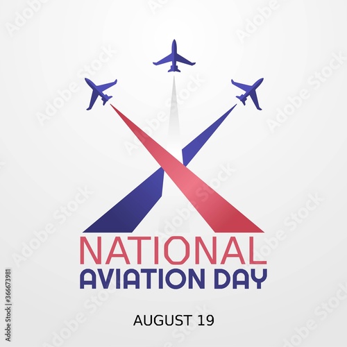 National Aviation Day Vector Illustration