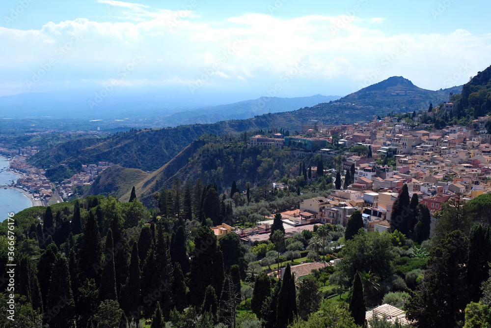 View of Taormina from the Greek Theater