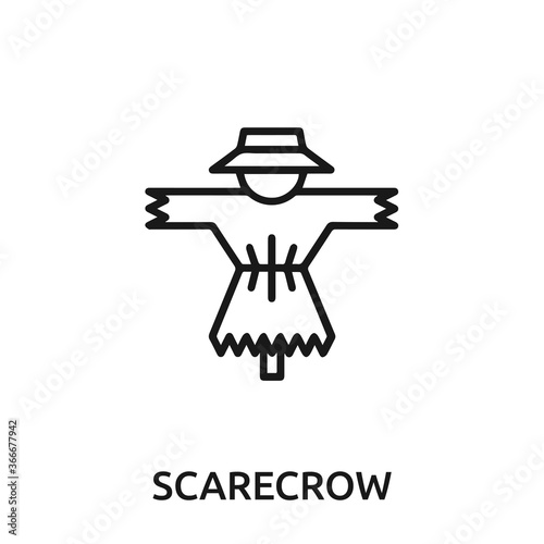 Obraz na plátně scarecrow icon vector. scarecrow sign symbol for modern design.